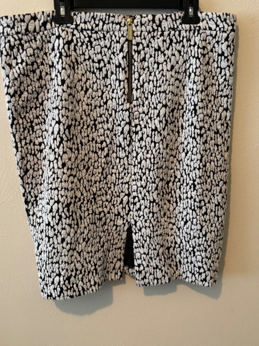 Michael Kors Women's A-line Cotton Blend Black/White Above Knee Skirt - Size XL - Picture 2 of 4